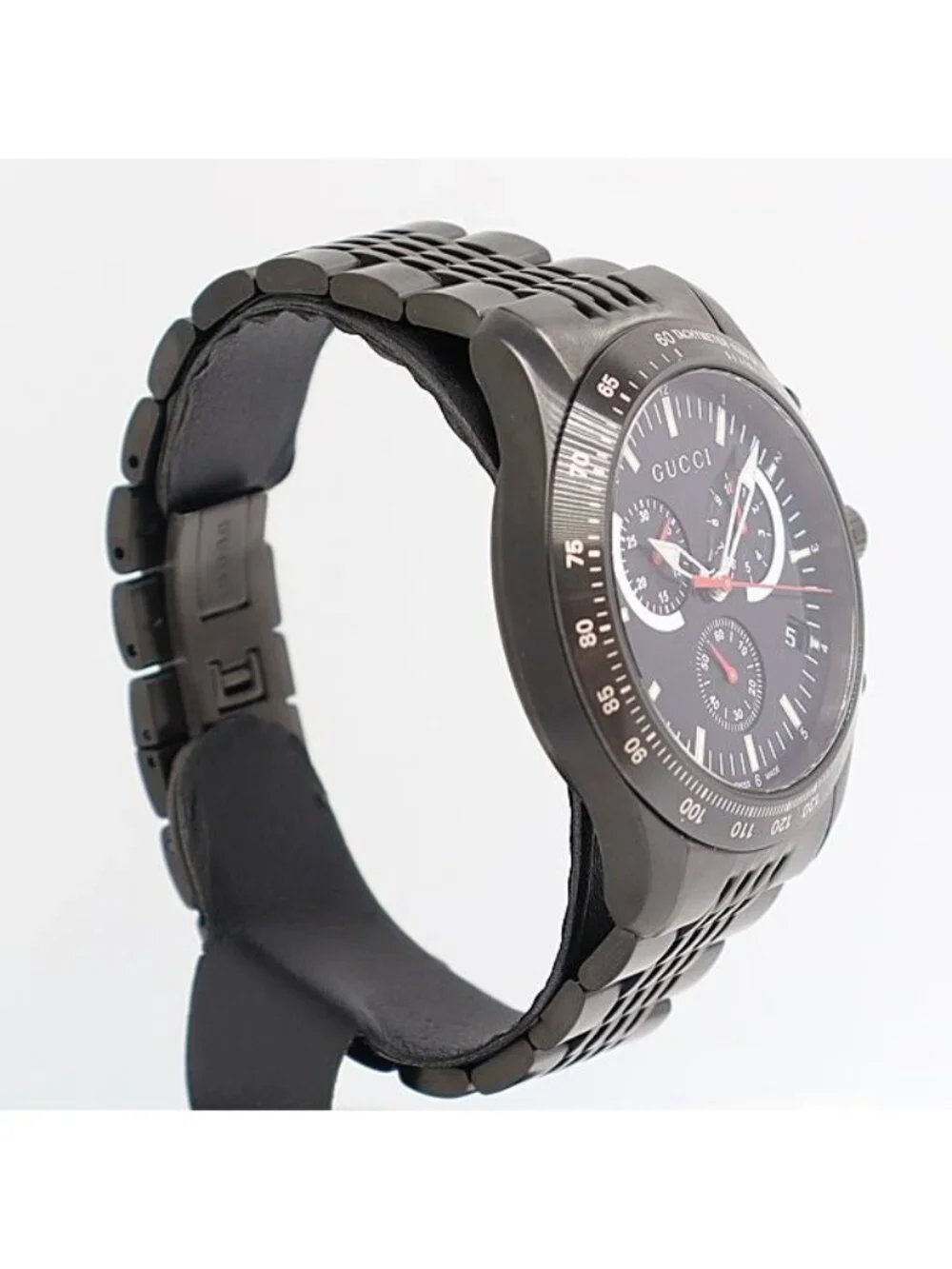Gucci G-Timeless 126.2 Date Chronograph Black Dial Watch
